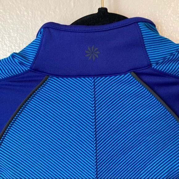 Athleta Blue Purple Stripe Half Zip Jacket Size S - Picture 4 of 6